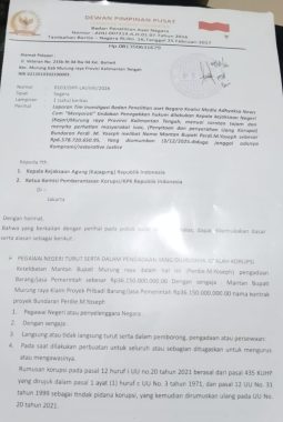 Aktivis BAN Laporkan Dugaan Korupsi Proyek Bundaran M. Yoseph ke Kejati Kalteng, Nilai Kontrak Disebut Capai Rp36 Miliar Lebih